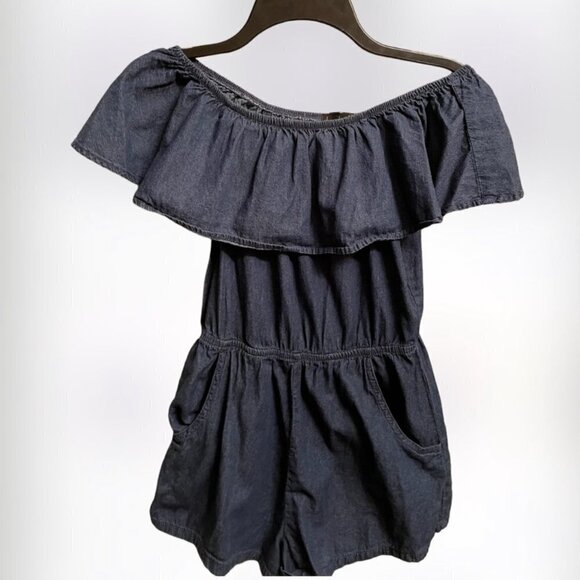 Derek Heart Pants - Derek Heart Women's Junior's Off the Shoulder Romper